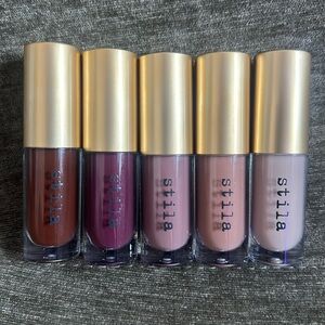 Lot of 5 STILA LIQUA-PLAY EYE SHADOW - Crema, Mauvelous, Sandy, Cocoa Pop, Figgy